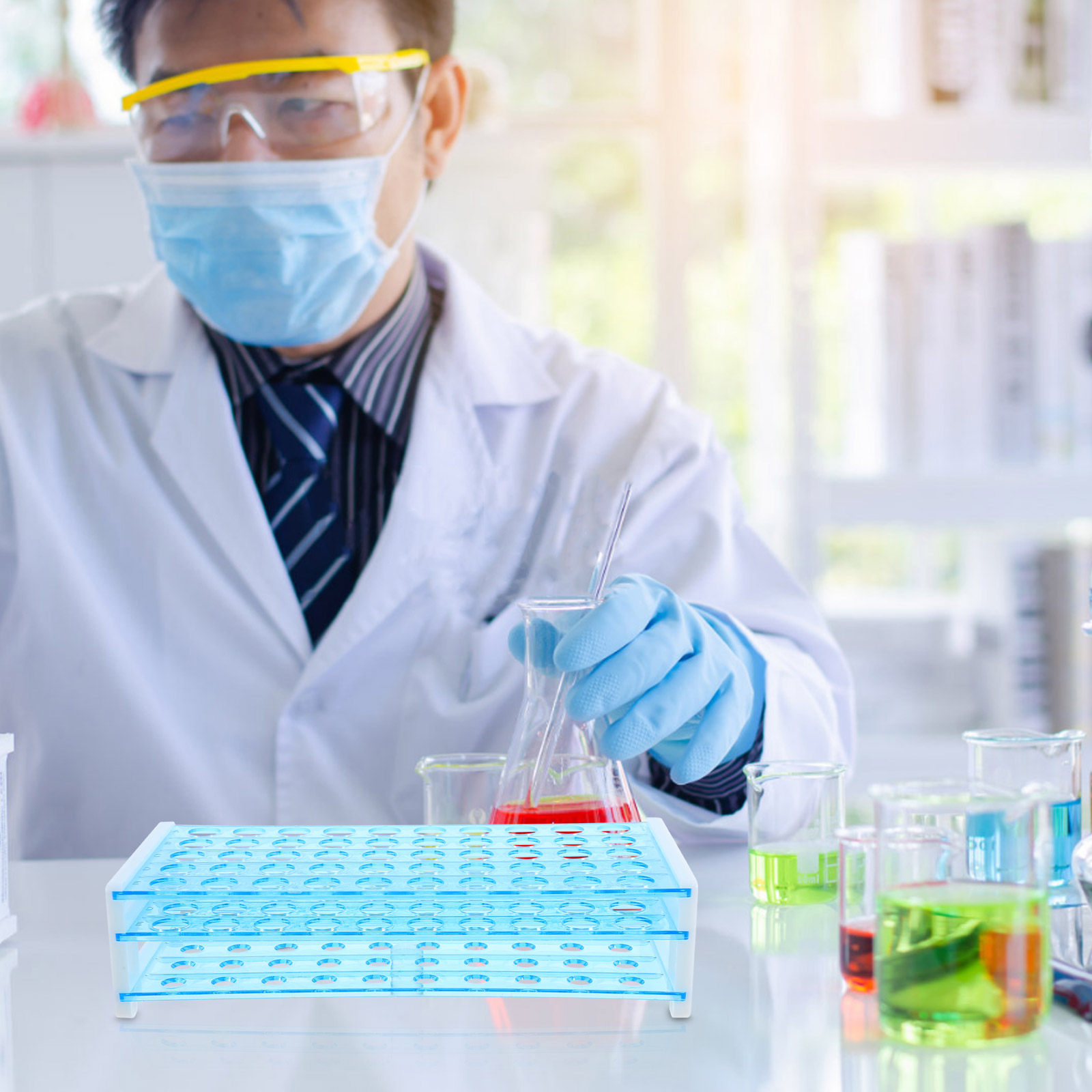 Test Tube Rack 3-Tier Plastic  - Lab Equipment review and price