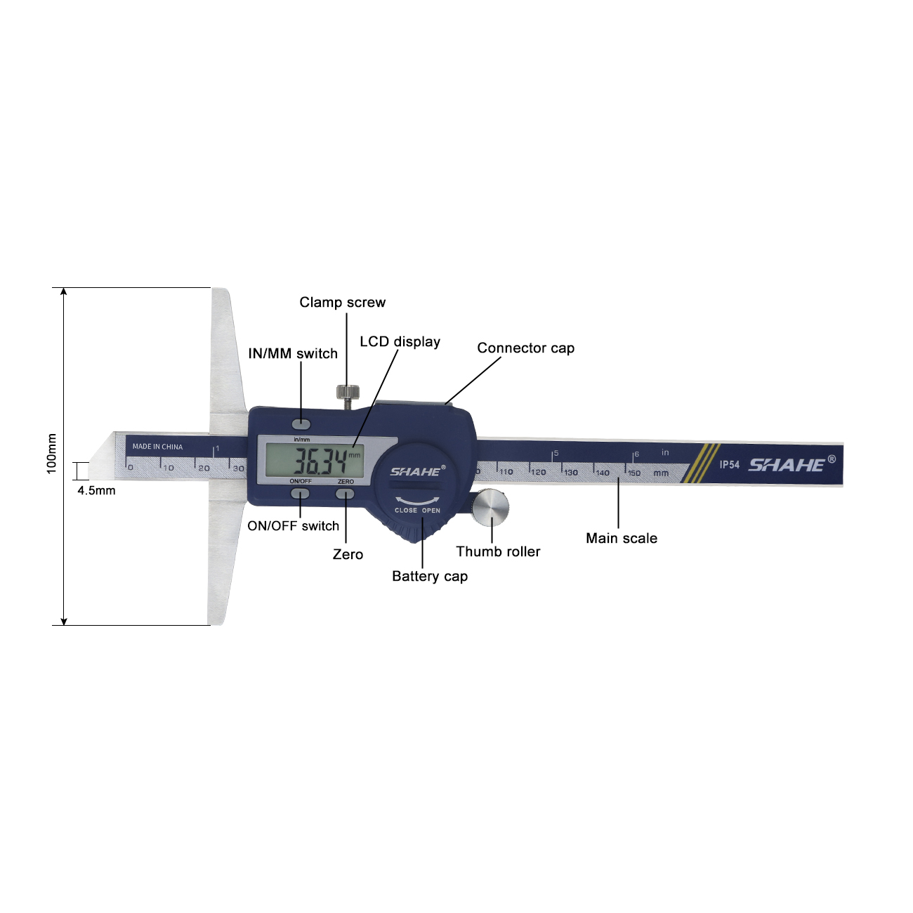 SHAHE Digital Depth Caliper 15 - Digital Caliper 150Mm Stainless Steel review and price